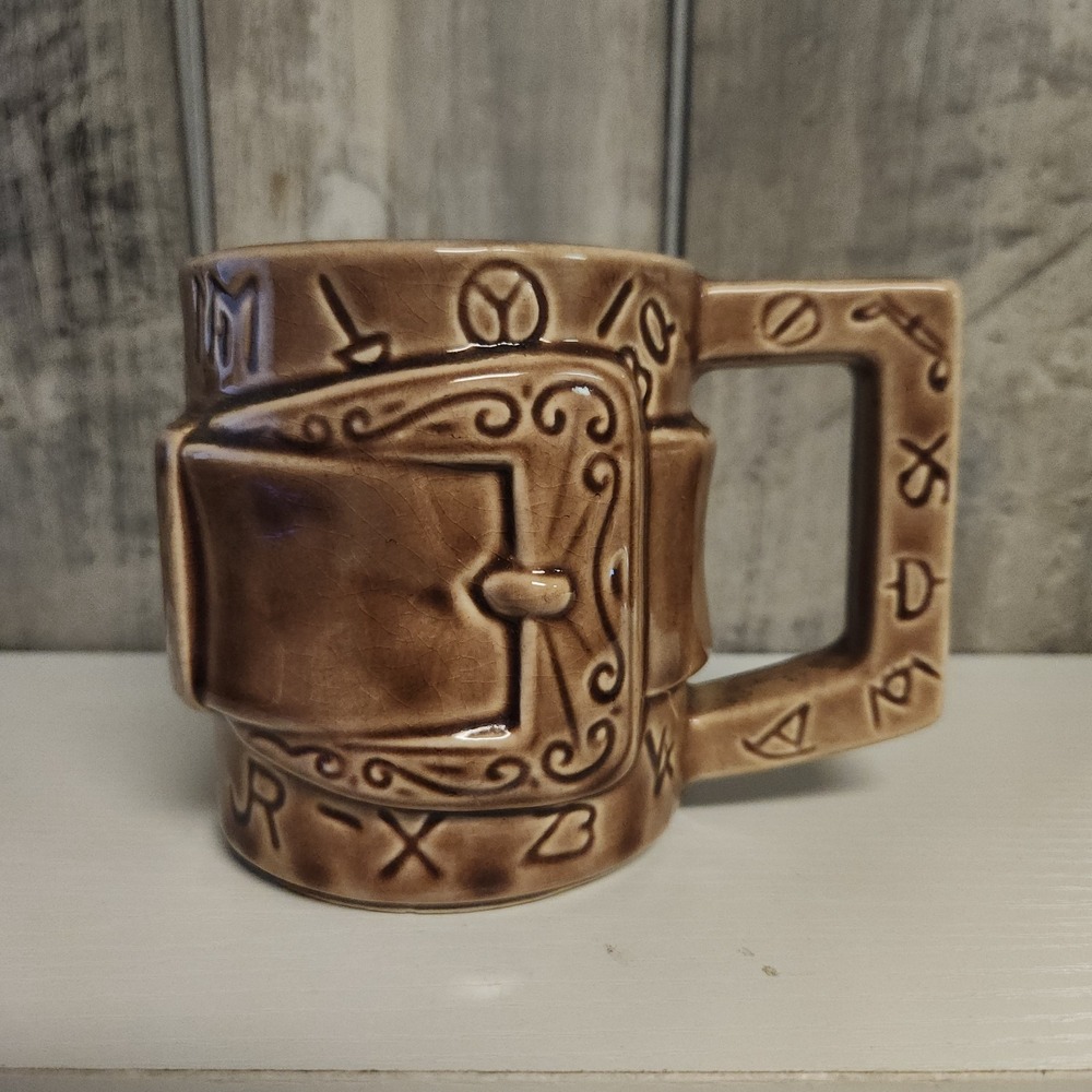 McCoy Vintage Western Ware Cowboy Belt Mug With Branding Marks Signed #935